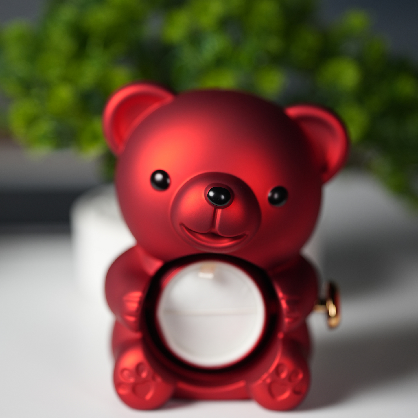 Hugging Bear Rotating Rose jewellery Gift Box without necklace π