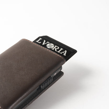 Cocoa Noir |  Full Grain Saffiano Leather | AETHER
