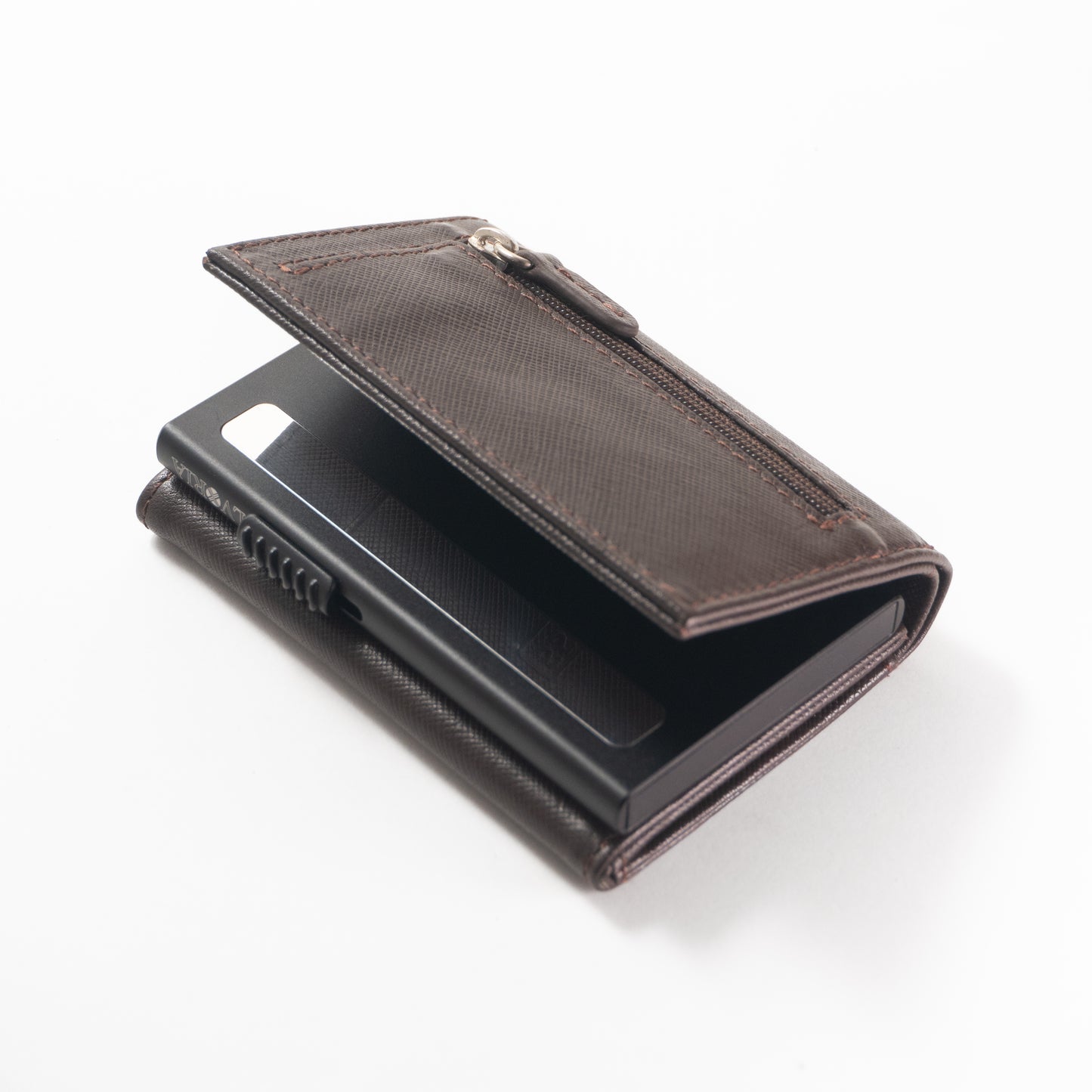 Cocoa Noir |  Full Grain Saffiano Leather | AETHER