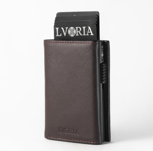 Cocoa Noir |  Full Grain Saffiano Leather | AETHER